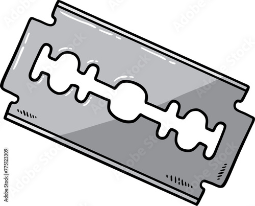 Vector Cartoon Stainless Steel Barber Blade