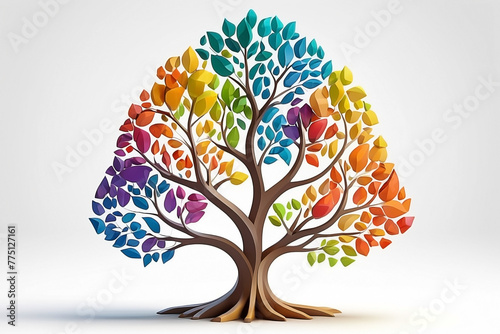colorful geometric tree