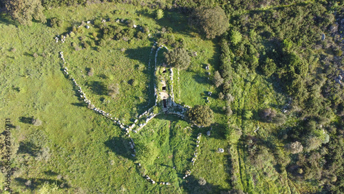 Tomb of the Nuragic Giants san Cosimo in Gonnosfanadiga in central Sardinia photo