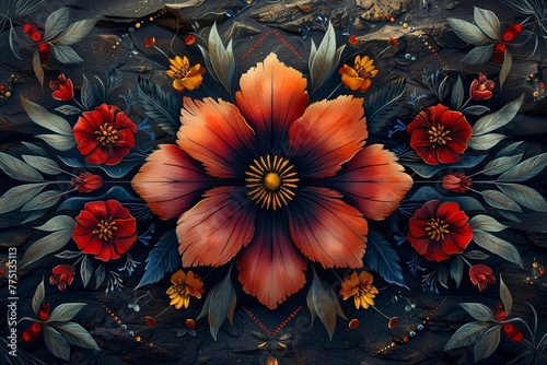 Create an ethnic and cultural pattern influenced by the intricate motifs of Moroccan tile work