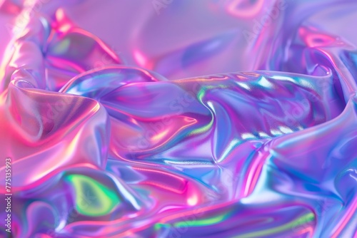 Vivid Holographic Marble Backdrop Design