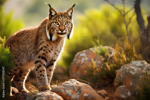 Iberian Lynx, found in the Iberian Peninsula © SappiStudio