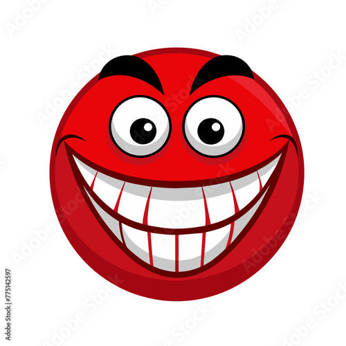 Emoticon with big toothy smile