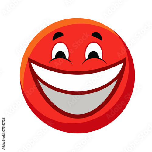 Emoticon with big toothy smile