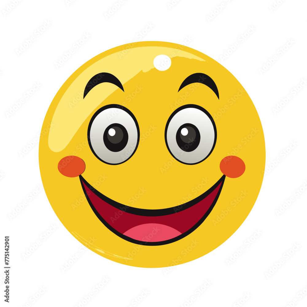 Fototapeta premium Emoticon with big toothy smile