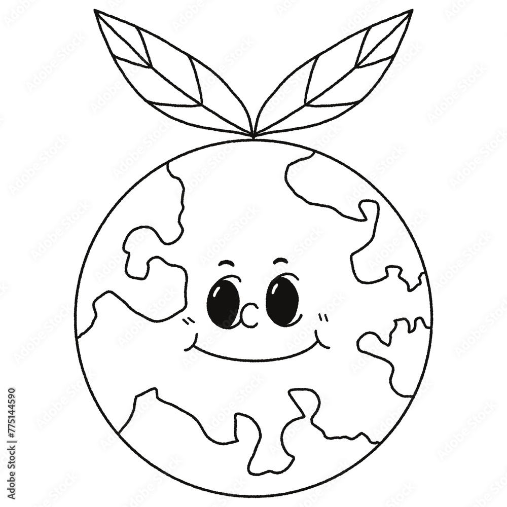 Obraz premium Earth Day cute elements