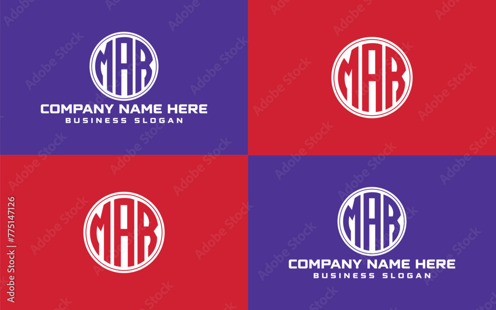 MAR circular logo, MAR Monogram logo design MAR circular logo, MAR Monogram logo design