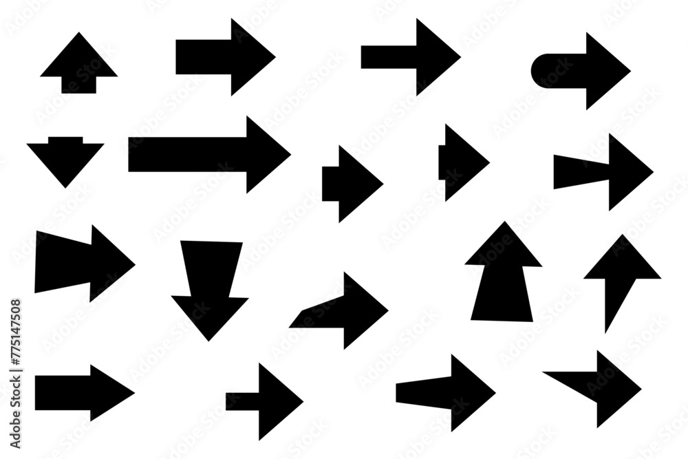Arrows collection set in vector illustration. Arrows collection set in vector illustration.