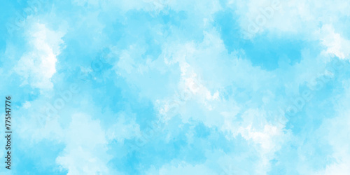 Abstract watercolor sky background. Pastel blue and white cloudy sky background. creative design wallpaper