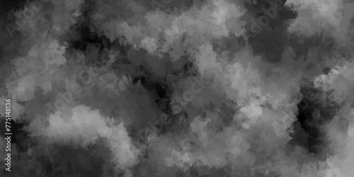 Abstract smoky watercolor background. Gray smoky design. Gray clouds on white background. © SUBORNA