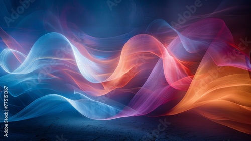 Vivid light painting swirls surreal scene with sharp details in high resolution photography