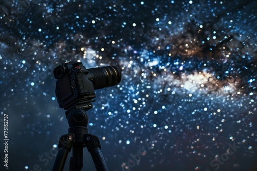 Night Sky Photography: Camera and Stars photo
