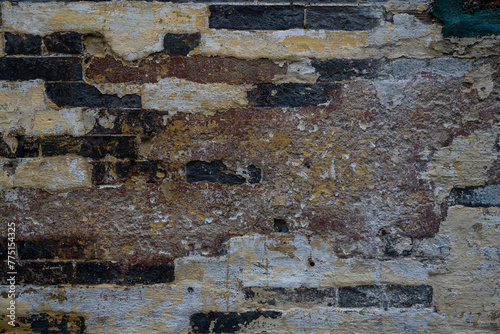 Background image of abandoned and retro brick walls