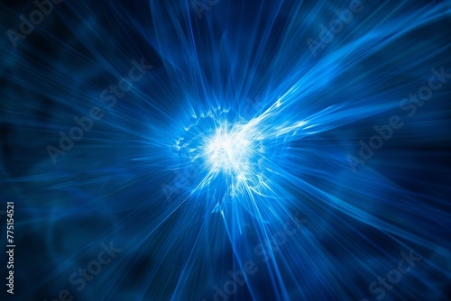 Intense Burst of Blue Light Energy Abstract