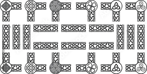 Editable Seamless Celtic Frame and Borders
