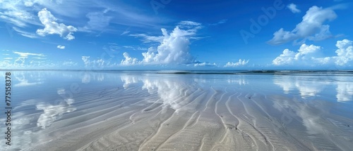 Sand, ocean, and sky