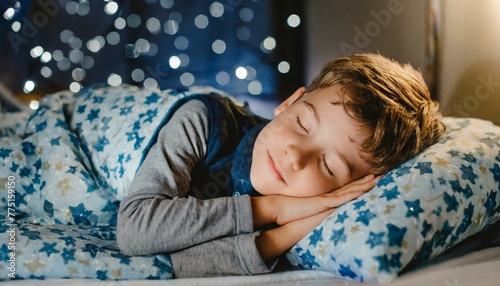 boy sleeping in bed