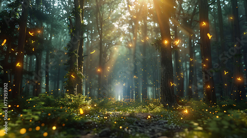 A mystical forest alive with the glow of fireflies © Be Naturally