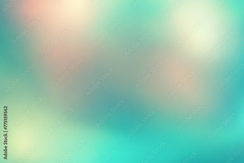 Fototapeta premium Abstract gradient smooth Blurred Bokeh Turquoise background image