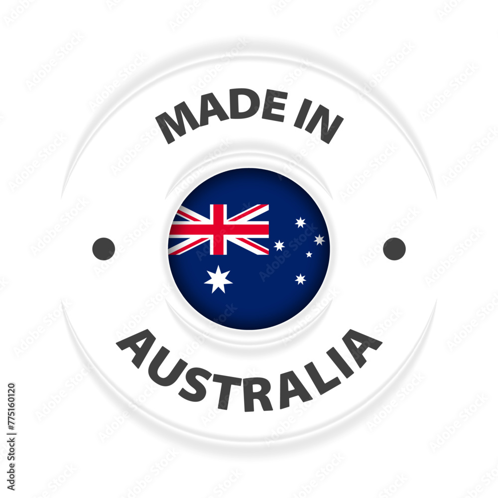 Made in Australia graphic and label.