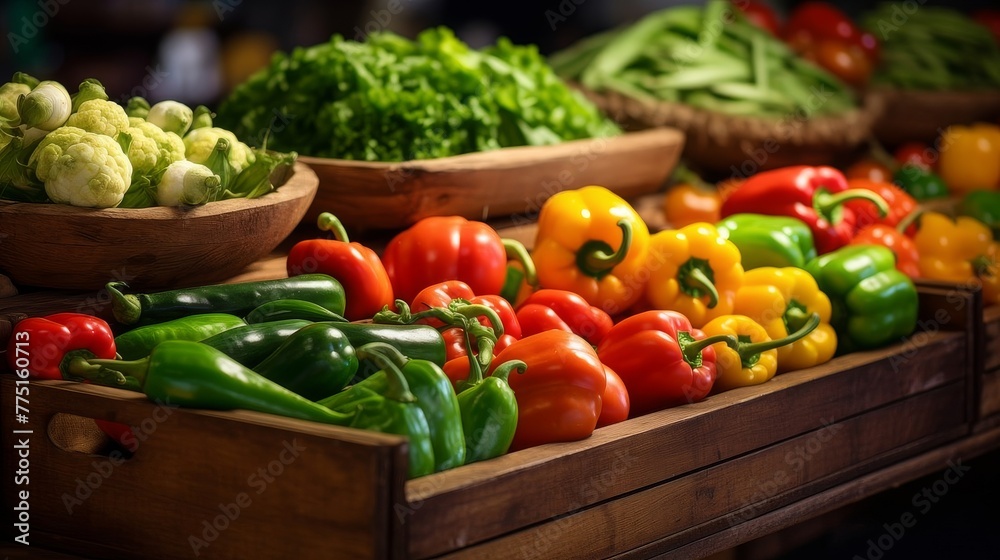 Abundant Variety of Vegetables on Table