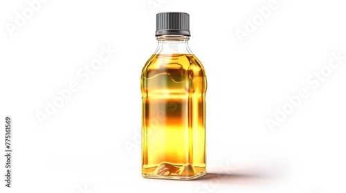 oil in plastic bottle isolated on white background