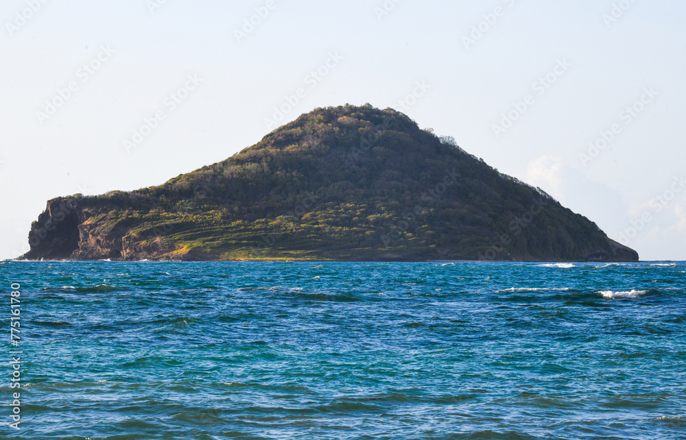 View of the ocean and islands, Coconut Bay, St. Lucia