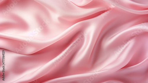 pink satin background with wavey texture сreated with Generative Ai