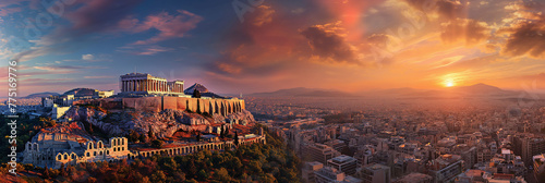 Great City in the World Evoking Athens in Greece photo