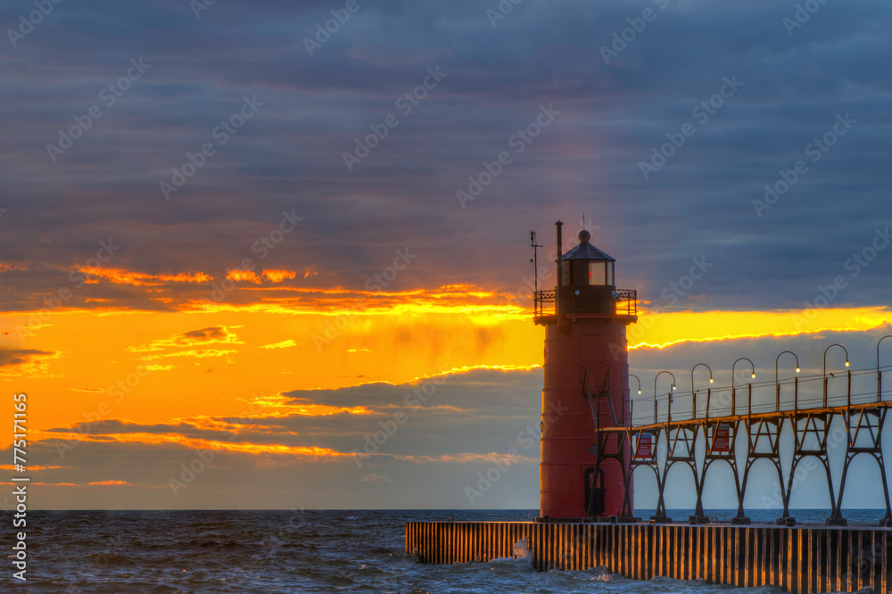 sunset at the lighthouse