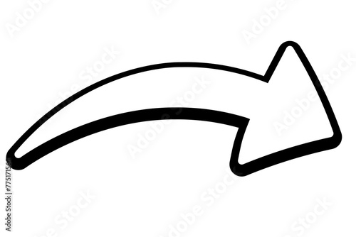 minimalist handdrawn vector arrow 