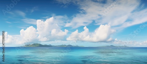 Panoramic beautiful seascape with cloud on a sunny day. © muza