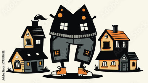 Various styles People. man, men, and women together in colorful clothing. Cartoon-style characters etc. Vector illustration. Isolated design elements.