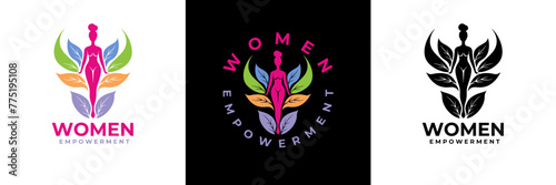 Woman’s body Merged with Butterfly Wings and Leaf Motifs, Logo For Women Empowerment, Ideal for Beauty Salons and Green Organic Herbal Supplements, Wellness and Natural Grace in a Unique Design