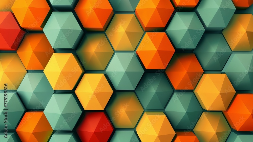 Abstract background color hexagons Abstract background color hexagons
