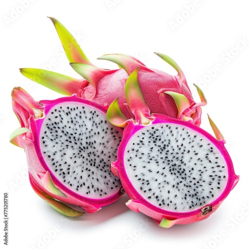 Photo of dragon fruit filled with sweet and beautiful white color with aesthetic details for packaging images of dragon fruit flavored beverage or food products