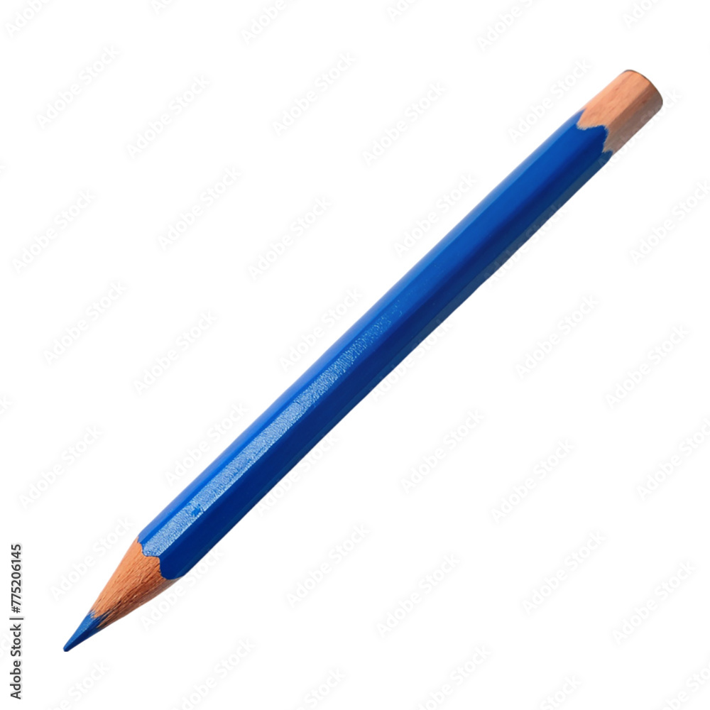 Blue pencil isolated on transparent background. Blue pencil isolated on transparent background.