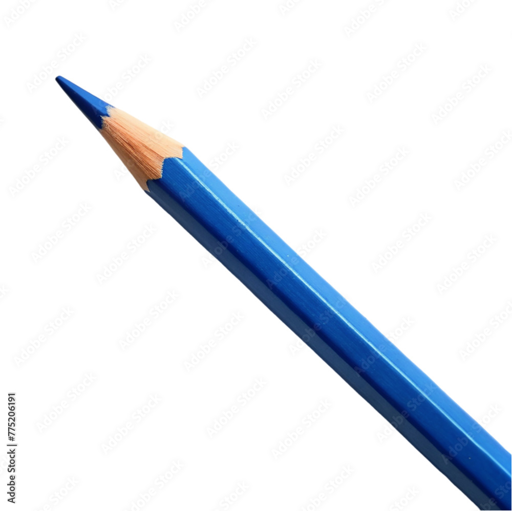 Blue pencil isolated on transparent background. Blue pencil isolated on transparent background.