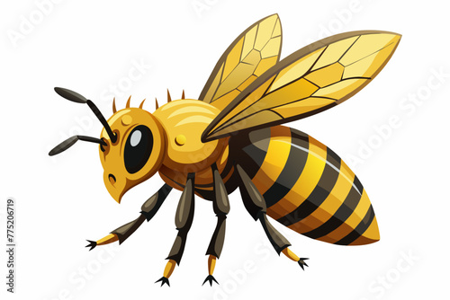 Hyper-ultrarealistic 3D bee in various positions.