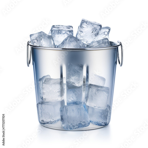 ice cube bucket white backround сreated with Generative Ai