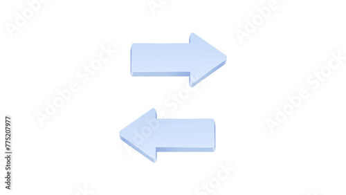 立体的なかわいい交換の矢印のイラスト