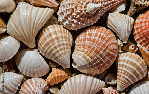 Macro photography of seashell coral underwater plant life