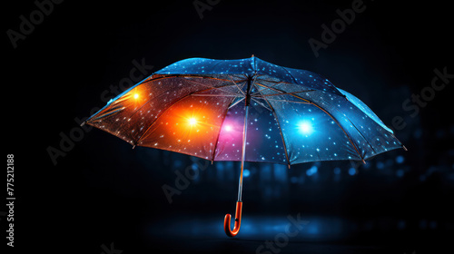 Studio Shot of Classic rainbow color Umbrella in studio