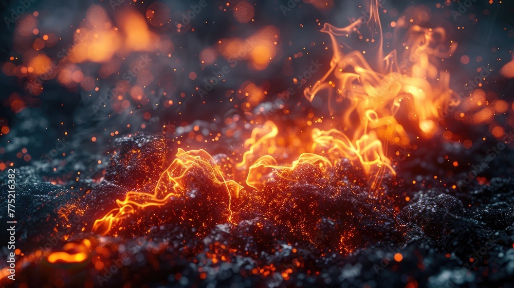 A fire that cools instead of warms, solid color background, 4k, ultra hd