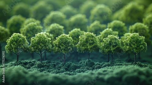 A forest where trees grow in the shape of animals, solid color background, 4k, ultra hd photo
