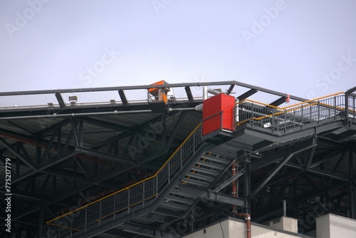 Εκτύπωση καμβά helipad on the roof of the building