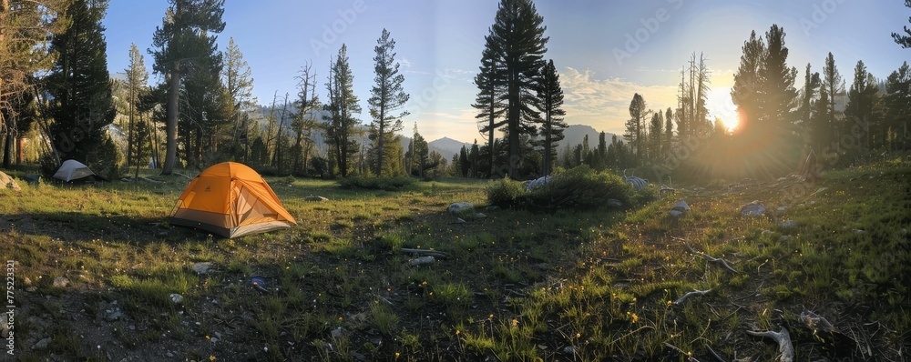 Campsite farewell, leaving no trace, gratitude for the stay