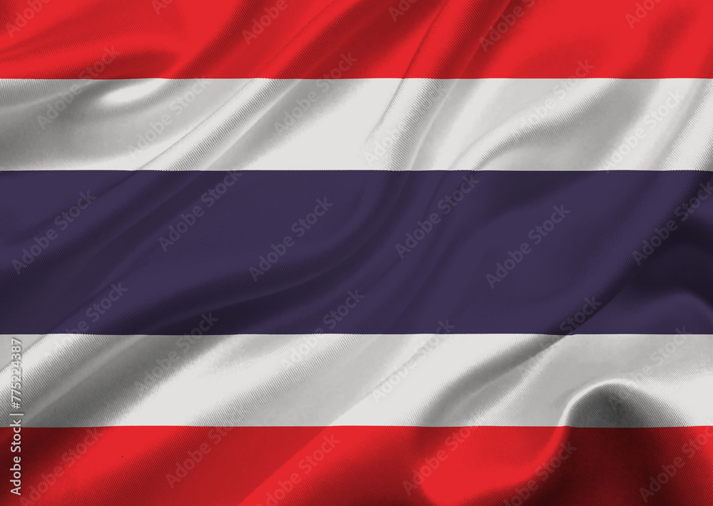 Thailand flag waving in the wind. Thailand flag waving in the wind.