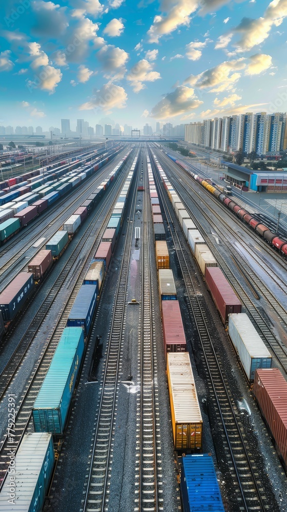 Fototapeta premium Intermodal transport enhancements, seamless shifts, modes melded