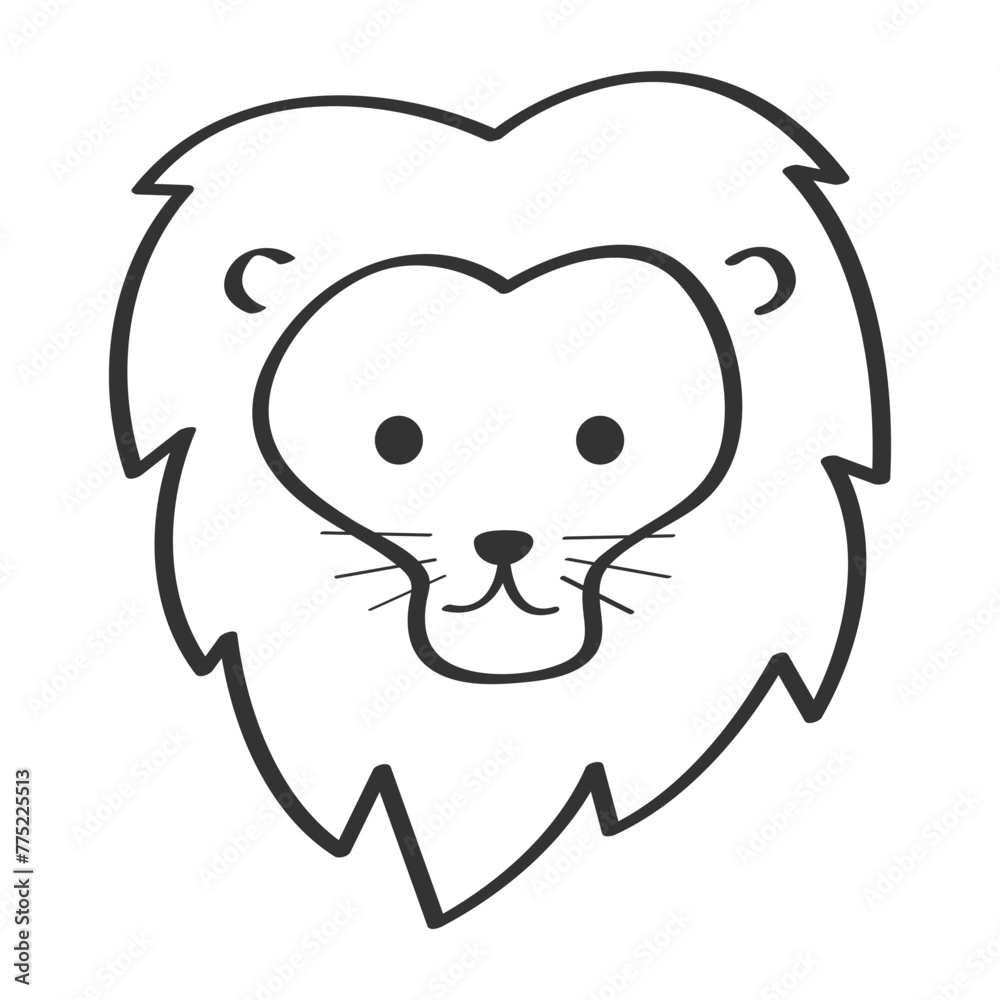 Obraz premium lion vector illustration design
